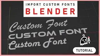 How to Import CUSTOM FONTS in BLENDER