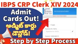 IBPS Clerk Admit Card 2024 Telugu || How to Download || Hall Ticket 2024 || Clerk Recruitment 2024