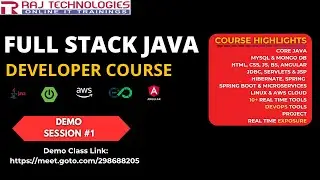 FULL STACK JAVA Developer Course Online | Demo Session #1
