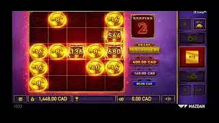 And again 25 COINS by Wazdan. All started with a small deposit and $5 bets! Jackpot type hand pay.