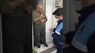 Zabıta ekiplerine verdiği siparişle  77 yaşındaki Burhan Amca, hastaneye kaldırıldı