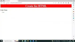 How to create list in HTML | HTML list tag