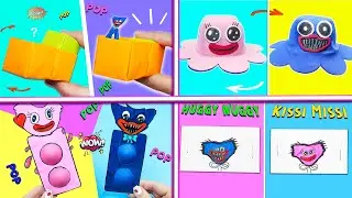 Huggy Wuggy Poppy PlayTime Pop it Fidget Toy / How to make / DIY easy craft / Paper Craft