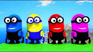 GTA 5 Epic Ragdolls RED SPIDERMAN VS RED MINION VS GREEN MINION (Euphoria Physics & Funny Fails) #4