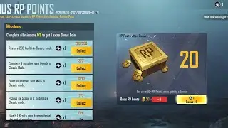 BGMI BONUS RP POINTS next season M3 free royal pass