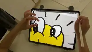 How to Draw a cute Logo on Procreate App by 7 years old kid