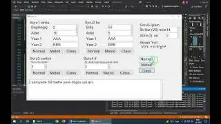 Nesne Tabanlı Programlama NTP Normal, Metod, Class kullanımı C# Form app, işlem 02