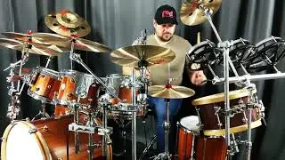3 Snare Drums -Insane Drum Kit Configuration! Red Rock Drums and Red Cymbals Product Demo Clip 1of2