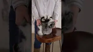 Мягкая игрушка сова с подвижными крылышками и носиком из натурального меха