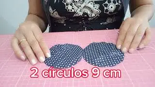 Bolsinha chaveiro feito com fuxicos!Artesanato para ganhar dinheiro