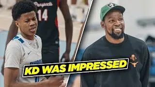 KD Pulled Up To Watch #1 Ranked Player Baba Oladotun + More! | EYBL Day 1 Did Not Disappoint!