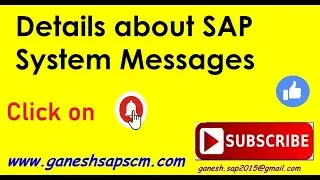 Details about SAP System Messages 