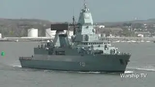GERMAN NAVY FGS HESSEN F221 ENTERS DEVONPORT NAVAL BASE - 20th October 2017
