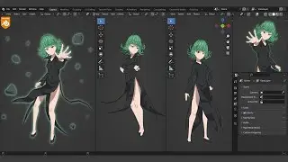 How to make Anime girl in Blender 3.3  -【Timelapse】