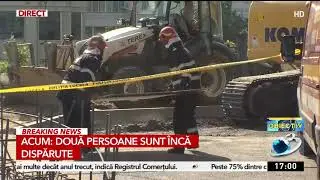 Zeci de pompieri intervin pentru salvarea muncitorilor prinși sub un mal de pământ de lângă Bibliote