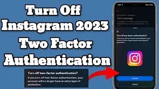 How To Turn off Two Factor Authentication Instagram | Instagram Two Factor Authentication