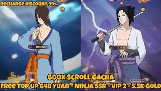 New Version Naruto Idle Private Server - Free Top up 648 Yuan - NINJA SSR - 600X Scroll Gacha