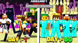 100 Days In END ONLY WORLD in Hardcore Minecraft 😰