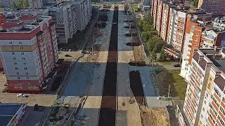 Строительство бульвара Ураева и улицы Петрова в Йошкар-Оле | Август 2021 г. | Республика Марий Эл