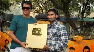 Golden Play Button Unboxing With Sonu Sood Sir 😍