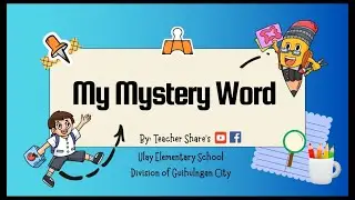 MY MYSTERY WORD-CATCH UP FRIDAY ACTIVITY | Teacher Share's #esl #interactivelearning #catchupfriday