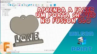 APRENDA A FAZER UM CLAVICULÁRIO (PORTA CHAVES) NO FUSION 360 - MODO FÁCIL