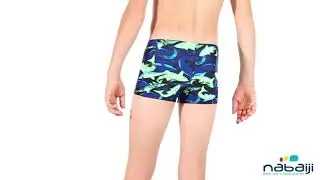 Sunga de natação Boxer B-Active Print infantil Nabaiji - Exclusividade Decathlon