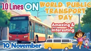 10 Lines On World Public Transport Day |Public Transport |Essay| Speech |10 November |Transport Day
