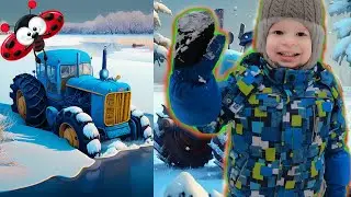 Марк спешит на помощь синему трактору / Mark rushes to the aid of the blue tractor