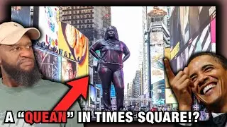 Black Woman Statue Takes Over Times Square!