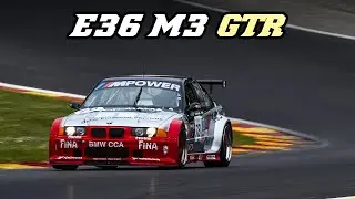 BMW E36 M3 GTR (PTG) | LOUD Straight-6 flybys & downshifts | Spa 2022