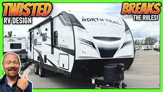 Unique Couple's Camping Travel Trailer with Wacky Design! 2024 North Trail 25RBP by Heartland RV