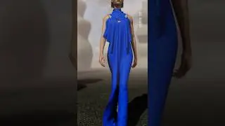“Recherché” asymmetric soft draped gown #fashion #fashionrunway #3d #3danimation @stylist3d529