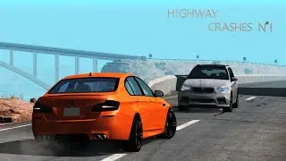 Highway crashes |Beamng drive|/ Аварии на хайвее #1