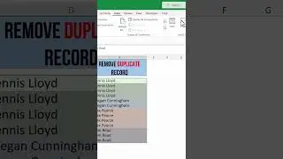 How to Remove Duplicate Records in Excel | Excel Tips and tricks | #shorts