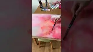 Painting watercolour peonies