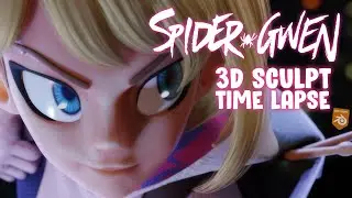 Spider Gwen 3d Character Sculpt in 