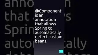 @Component | Spring Annotation - @Component | @campuslearn