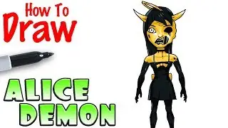 How to Draw Alice Angel Demon | bendy