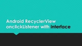 RecyclerView  OnClickListener