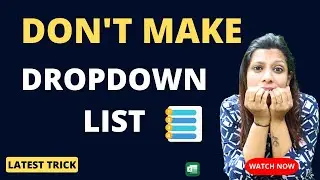 Stop Stop Stop Don't Want To Make List | Data Validation in Excel | Datachampp Hindi