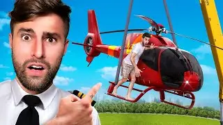 24Hrs Inside A HANGING HELICOPTER!!