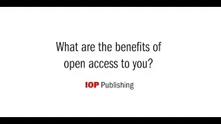 Open Access Week 2019: What are the benefits of open access to you?