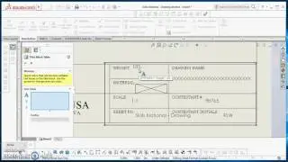 Table Anchors, Title Block, and Sheet Format in SolidWorks