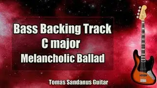 Bass Backing Track C major - Slow Melancholic Rock Ballad - NO BASS  | ST 87