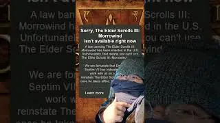 Morrowind is Banned 