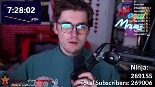 Ludwig beating ninja all time record for most twitch subs