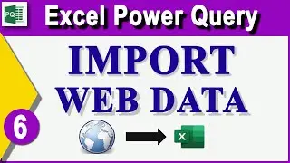 Import Data from Web | Extract data from Web | Import live data from web to Excel | Power Query