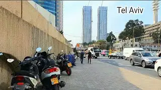 [4K] TEL AVIV. Walk from Azrieli Center to Haheshmonaim Street.