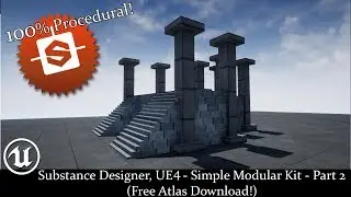 Substance Designer 2017, Unreal Engine 4 - Simple Modular Kit - Part 2 (Free Atlas Download!)